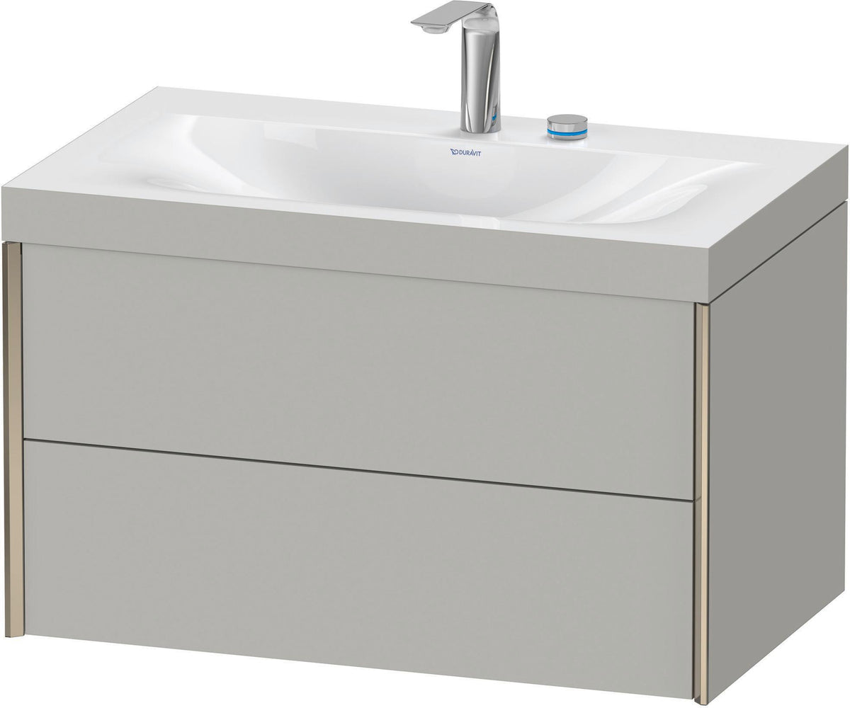 DURAVIT XViu c-bonded Waschtischset 800 mm wandhängend mit 2 Schubkästen und Tip-on-Technik