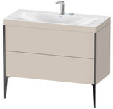 DURAVIT XViu Möbelwaschtischset 1000 mm mit Unterschrank Nussbaum und Keramikwaschtisch
