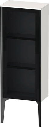 Duravit XViu Halbhochschrank 400 mm Glasfront Parsolglas weiß hochglanz mit Tip-on und Soft-Close