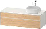 Duravit Zencha Konsolen-Waschtischunterbau 1300 mm Eiche Anthrazit wandhängend