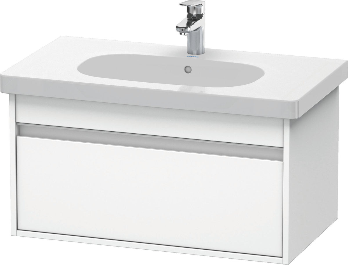 Duravit Ketho Waschtischunterbau 800 mm wandhängend, 1 Auszug, weiß matt – passend zu D-Code 034285