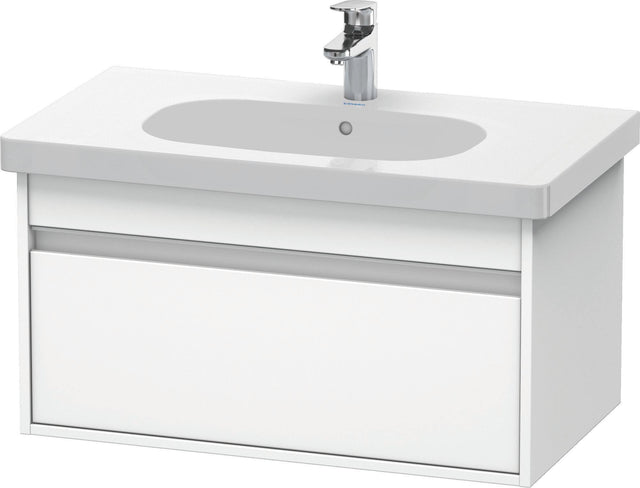 Duravit Ketho Waschtischunterbau 800 mm wandhängend, 1 Auszug, weiß matt – passend zu D-Code 034285