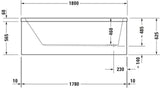 DURAVIT Starck Whirlwanne 1800x900 mm Einbau Weiß mit Combi-System L