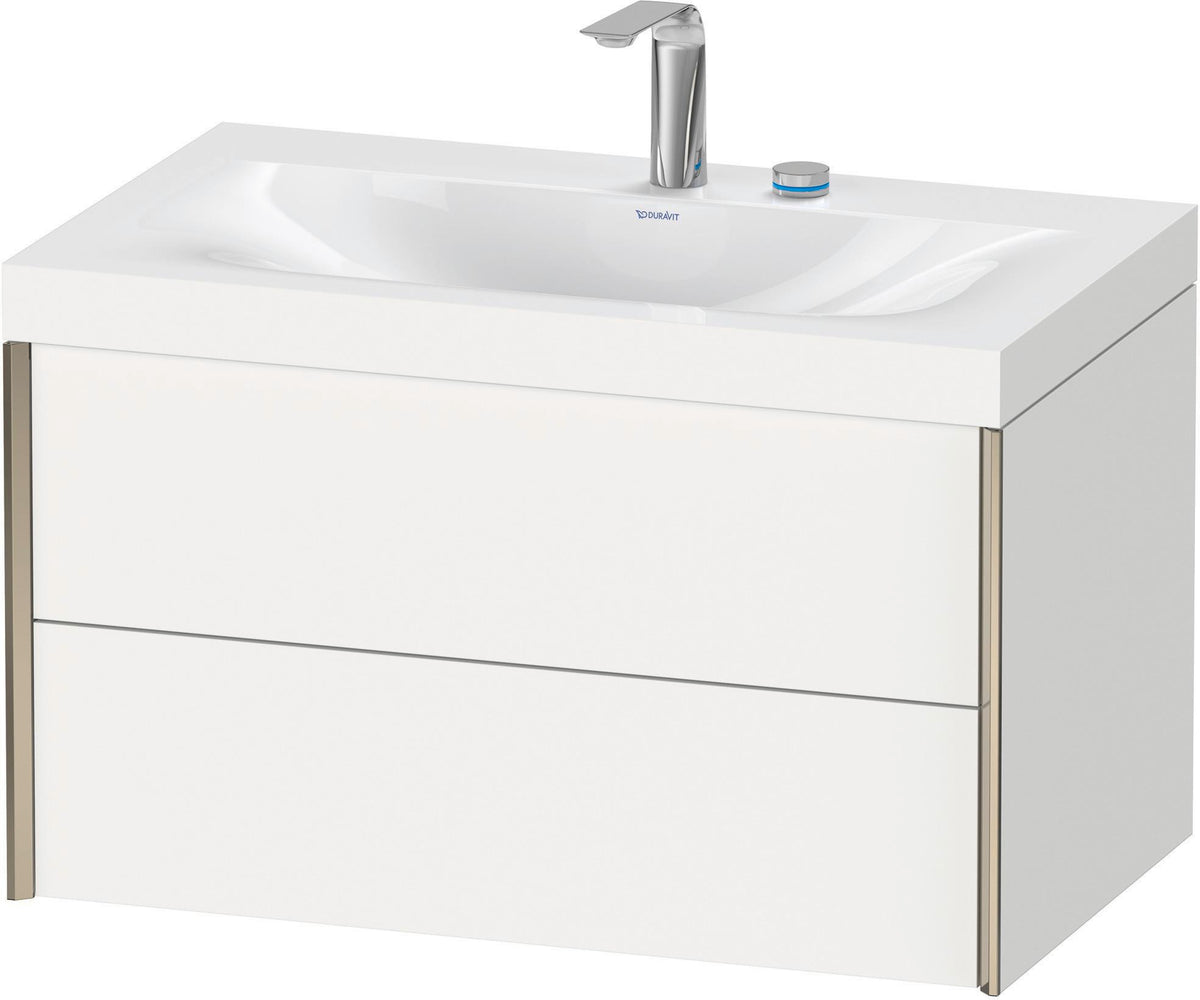 DURAVIT XViu c-bonded Waschtischset 800 mm wandhängend mit 2 Schubkästen und Tip-on-Technik