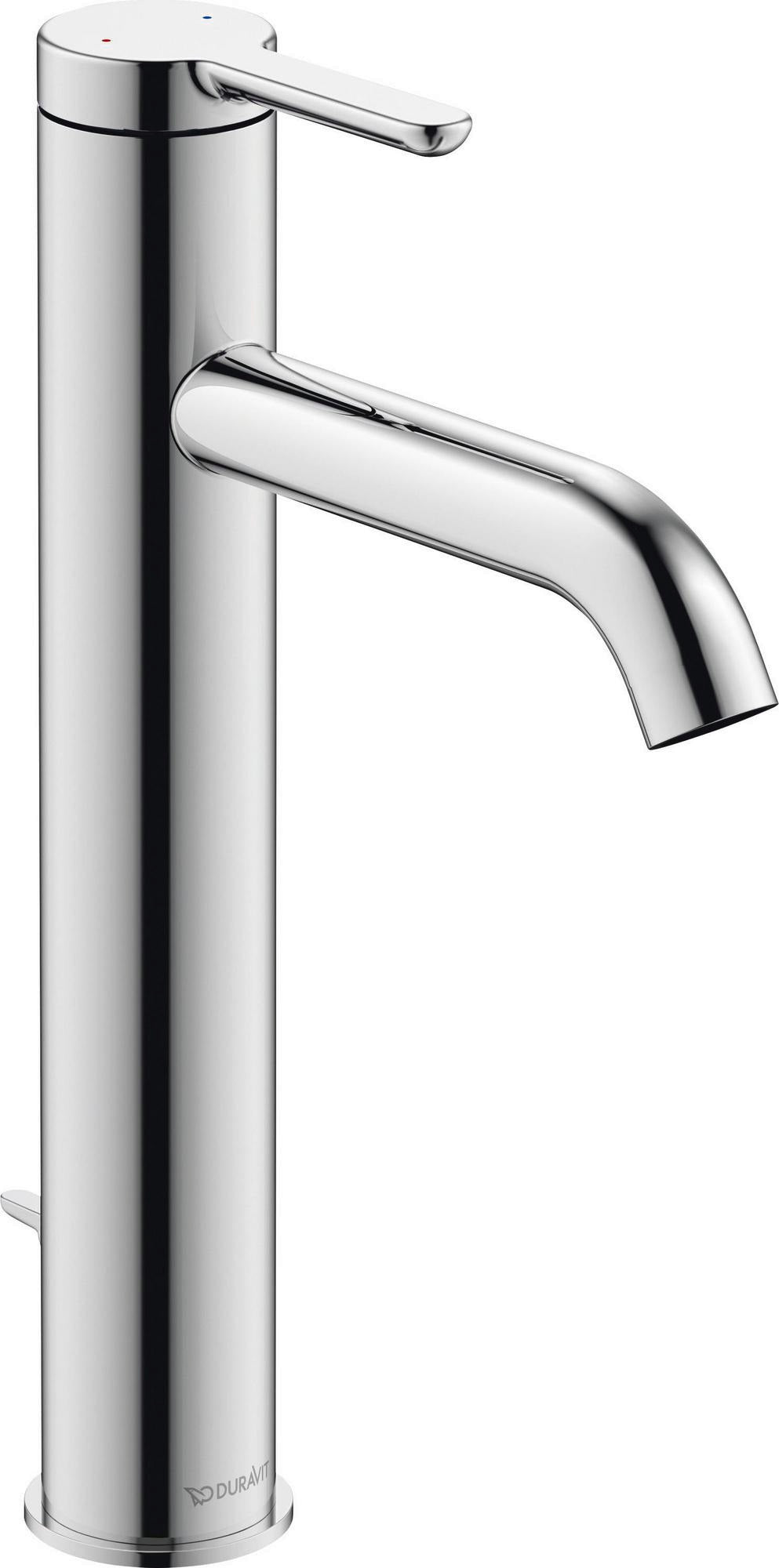 Duravit C.1 Einhebel-Waschtischmischer L mit Zugstange, Schwarz Matt