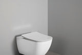 Duravit Univavo WC-Sitz eckig tief 434mm mit Absenkautomatik, abnehmbar, Edelstahl Scharniere, Weiß