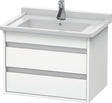 DURAVIT Waschtischunterbau Ketho wandhängend 650 mm weiß matt mit 2 Schubkästen