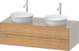 Duravit White Tulip Waschtischunterbau 1300 mm, 2 Schubkästen, graphit seidenmatt, wandhängend
