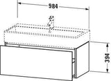 Duravit L-Cube Waschtischunterbau 984 mm Amerikanisch Nussbaum mit 1 Auszug