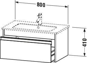 Duravit Ketho Waschtischunterbau 800 mm Weiß Matt mit 1 Auszug & Soft-Close