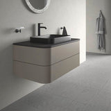 Duravit C.1 Einhebel-Waschtischmischer L mit Zugstange, Schwarz Matt