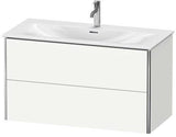 Duravit Waschtischunterbau XSquare 1010 mm, 2 Schubkästen, weiß matt, wandhängend
