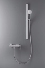 Duravit Brausestange 810 mm Chrom Weiß Hochglanz – Höhenverstellbar mit verdeckter Befestigung