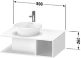 Duravit D-Neo Waschtischunterbau Eiche Terra 800 mm wandhängend mit offenem Fach rechts