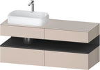 taupe matt / Nische graphit matt, mit Siphonausschnitt und Schürze / sonstige