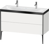 DURAVIT XViu c-bonded Waschtischunterbauset 1200 mm, weiß seidenmatt, bodenstehend, 2 Auszüge