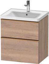 Duravit D-Neo Waschtischunterbau 584 mm betongrau matt mit Auszug und Schubkasten
