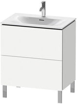 Duravit L-Cube Waschtischunterbau 720 mm weiß matt mit Tip-On-Technik und 2 Auszügen