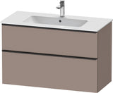 DURAVIT D-Neo Waschtischunterbau 1010 mm Eiche Schwarz mit Bronze Griff