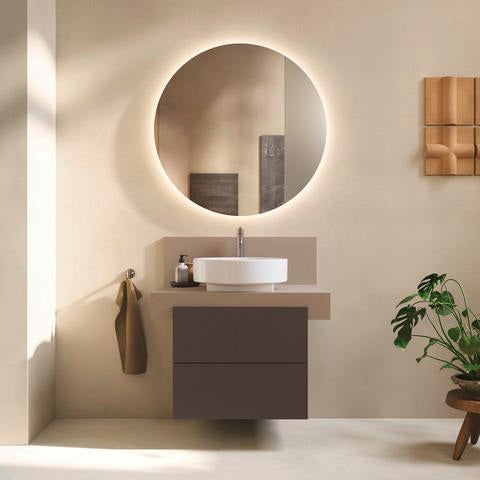 Duravit Balcoon Konsole 800x370x550 mm mit mittigem Ausschnitt, Elfenbein Matt