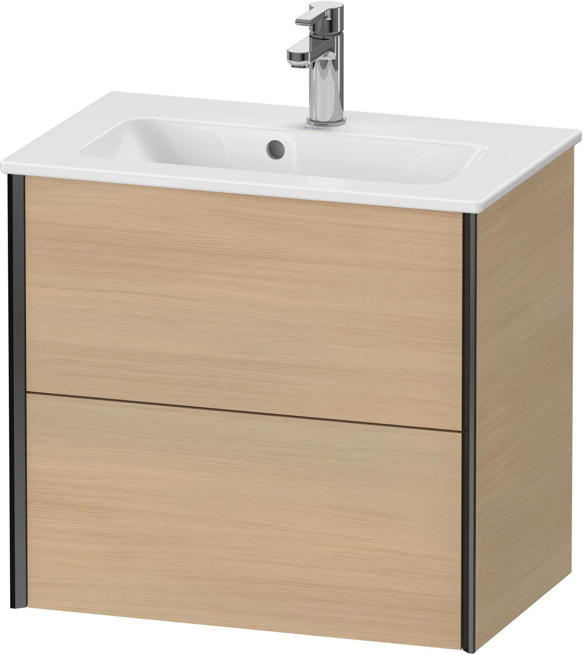 DURAVIT XViu Waschtischunterbau wandhängend 610 mm, 2 Schubladen, champagner matt/weiß matt