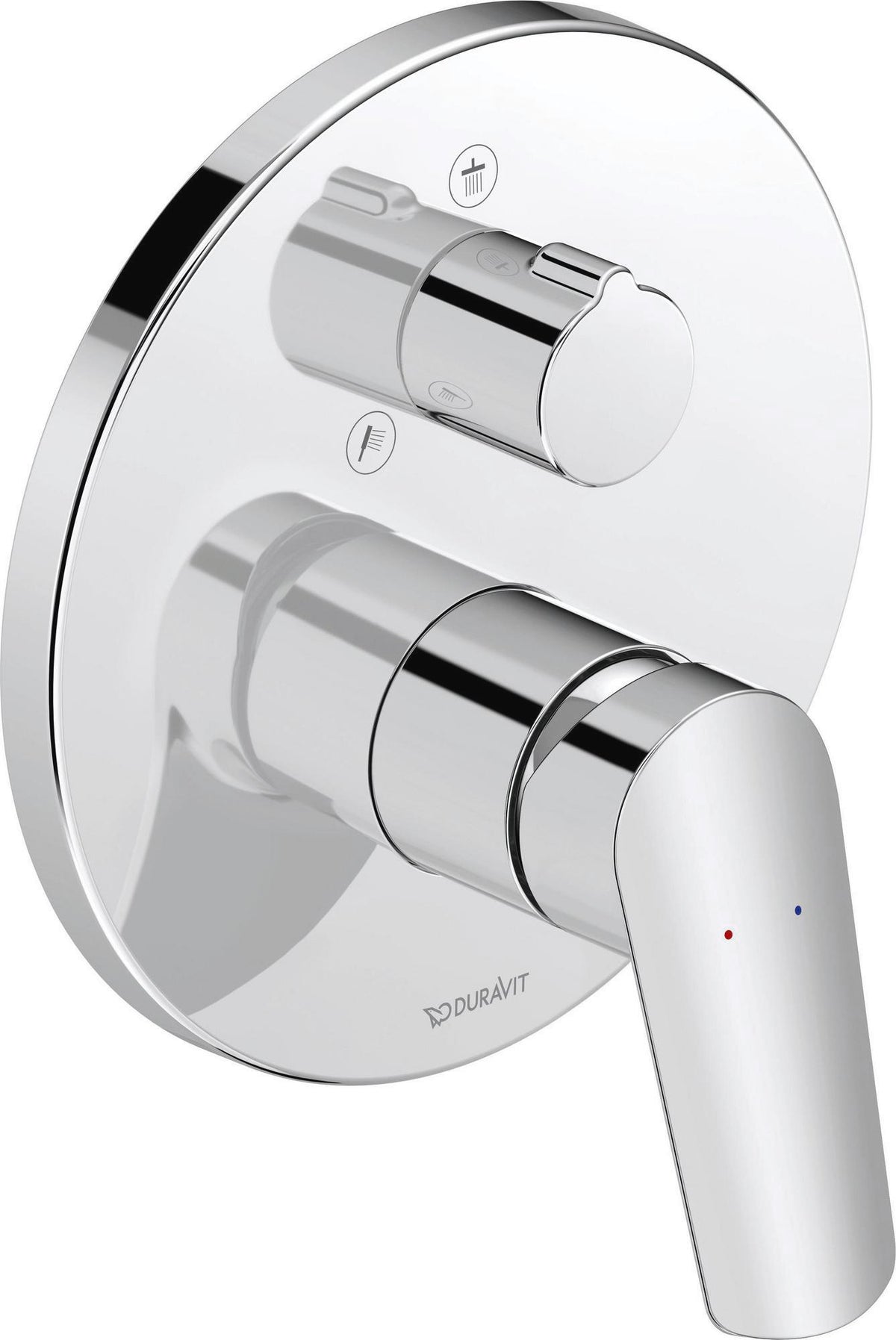 Duravit No.1 Einhebel-Brausemischer Unterputz mit Umstellventil, Keramikmischsystem, Chrom