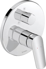 Duravit No.1 Einhebel-Brausemischer Unterputz mit Umstellventil, Keramikmischsystem, Chrom