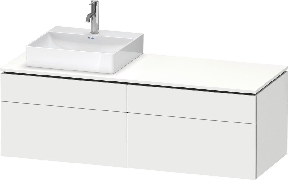 Duravit L-Cube Konsolenwaschtischunterbau 1420 mm Taupe Supermatt mit Tip-On Technik