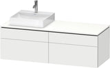 Duravit L-Cube Konsolenwaschtischunterbau 1420 mm Taupe Supermatt mit Tip-On Technik