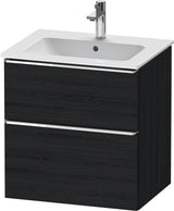 DURAVIT D-Neo Waschtischunterbau 610 mm Eiche Schwarz mit Bronze Griff – wandhängend