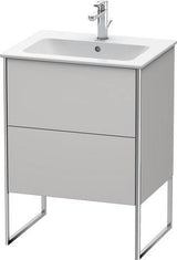 Duravit XSQUARE Waschtischunterbau 610 mm mit Auszug und Fußgestell – s-matt ES Ahorn