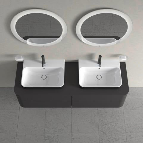Duravit Happy D.2 Konsolenwaschtischunterbau 1600 mm mit 4 Schubkästen und Tip-On-Technik