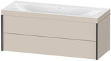 Duravit Möbelwaschtischset XViu 1200x480mm mit Unterbau, 2 Schubkästen, Ahorn mitte