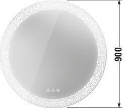 DURAVIT Happy D.2 Spiegel 900x900 mm mit Lichtfeld, Spiegelheizung und berührungsloser Bedienung
