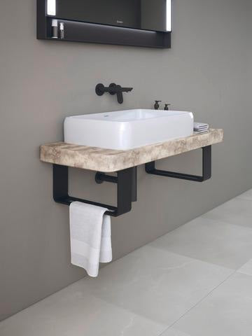 DURAVIT Qatego Aufsatzbecken mit Konsole 1000 mm Weiß Hochglanz HygieneGlaze