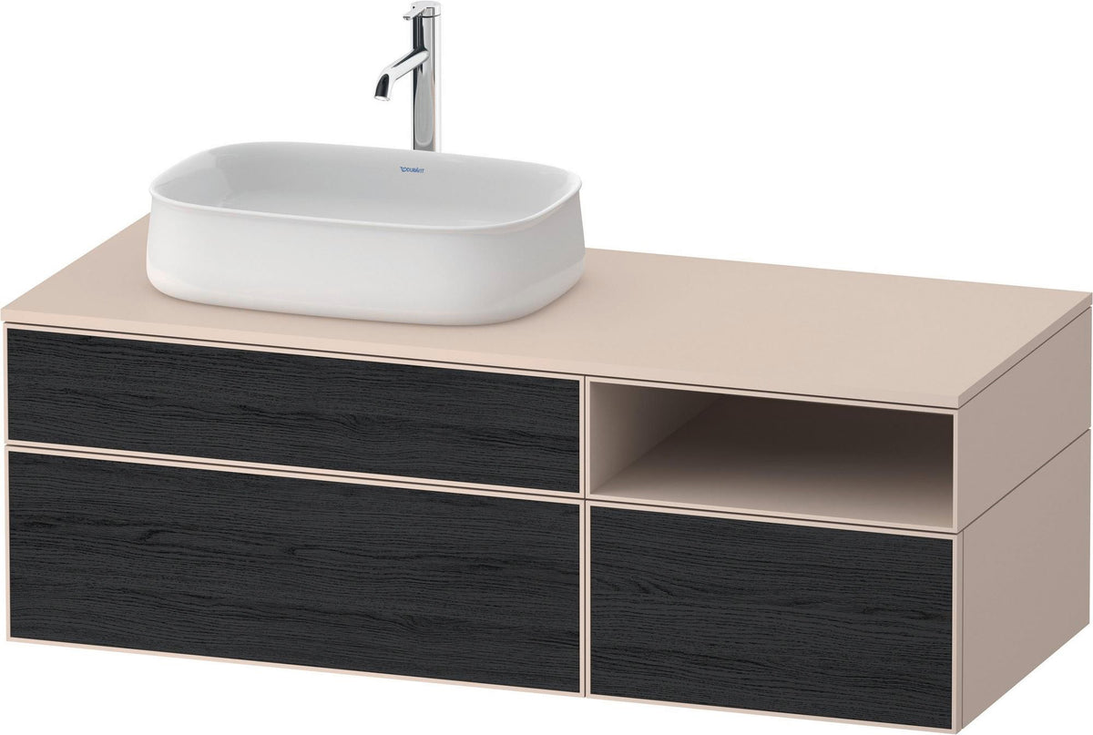 DURAVIT Zencha Konsolenwaschtischunterbau 1300 mm Eiche Anthrazit wandhängend