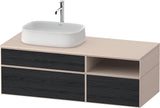 DURAVIT Zencha Konsolenwaschtischunterbau 1300 mm Eiche Anthrazit wandhängend