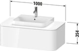 Duravit Konsolenunterschrank Happy D.2 Plus 1000 mm taupe supermatt mit Tip-On-Technik