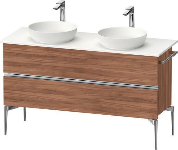 DURAVIT Sivida Konsolenwaschtischunterbau 1315 mm, bodenstehend, Weiß Matt, 2 Schubkästen