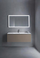 DURAVIT ME by Starck Möbelwaschtisch 1230 mm Weiß Seidenmatt mit Überlauf und 1 Hahnloch