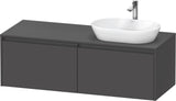 Duravit Ketho.2 Konsolen-Waschtischunterbau 1400 mm Betongrau Matt mit 2 Auszügen