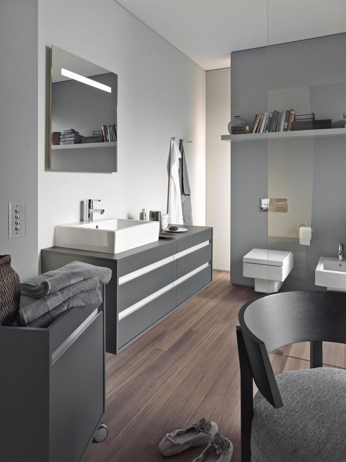 DURAVIT Rollcontainer Ketho 360x500x670mm, 1 Tür, Anschlag links, weiß matt