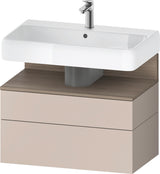 Duravit Qatego Waschtischunterbau 790 mm Weiß Hochglanz mit LED-Nischenbeleuchtung