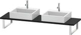 Duravit L-Cube Konsole variabel, 480 mm tief, weiß matt, mit 2 Waschschüssel-Aussparungen