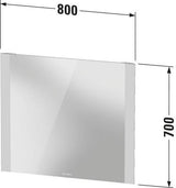 DURAVIT Licht & Spiegel Wandspiegel 600x700mm beleuchtet mit Schalter IP44