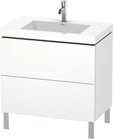 DURAVIT L-Cube c-bonded Waschtischset 800 mm, bodenstehend, weiß, mit Tip-on und Soft-Close