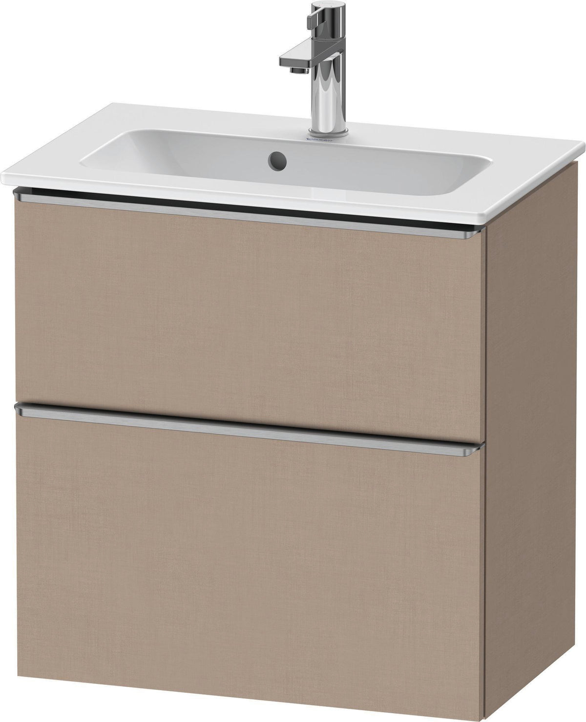 Duravit D-Neo Waschtischunterbau 610 mm betongrau matt mit Soft-Close und Bronze-Griff