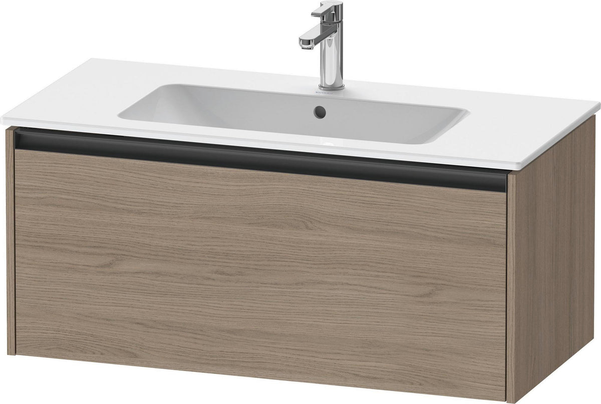 Duravit Ketho.2 Waschtischunterbau 1010 mm Eiche Terra Matt mit 1 Auszug und Soft-Close