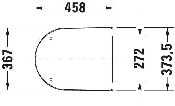 DURAVIT ME by Starck WC-Sitz mit Absenkautomatik, Duroplast, weiß, 458x374x40mm