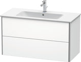 DURAVIT XSquare Waschtischunterbau 1010 mm, 2 Schubkästen, Tip-On, Weiß Seidenmatt